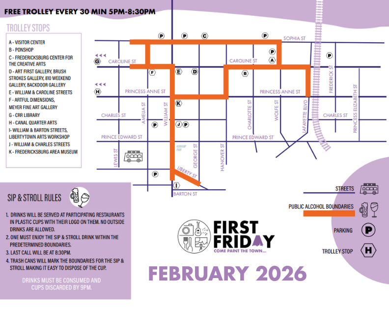 First Friday Map for february 2026