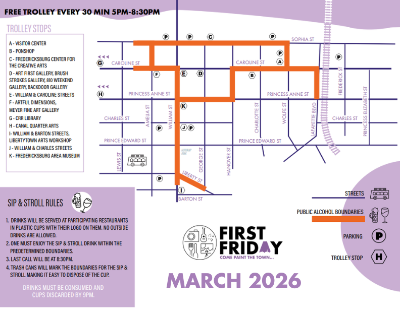First Friday Map for february 2026