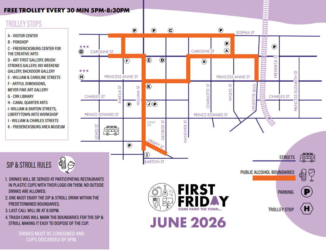 June 2026 First Friday Map